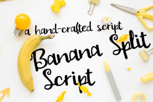 PN Banana Split Script: A Handwritten Font with Character